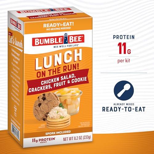 Bumble Bee Bumble Bee Lunch On The Run Chicken Salad with Crackers Kit, 8.2 oz - Ready to Eat, Includes Crackers, Cookie & Mixed Fruit - Shelf Stable & Convenient Source of Protein
