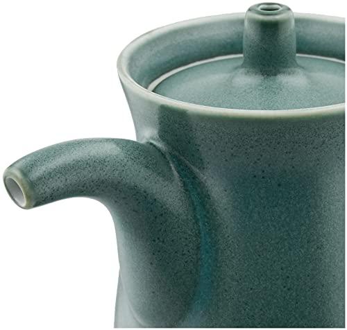 (Hakusan Porcelain) Hakusan Pottery G-Shaped Soy Sauce, Small, Green, Approx. 2.4 x 3.0 inches (6 x 7.5 cm), 2.7 fl oz (80 ml), Hasami Ware Made in Japan