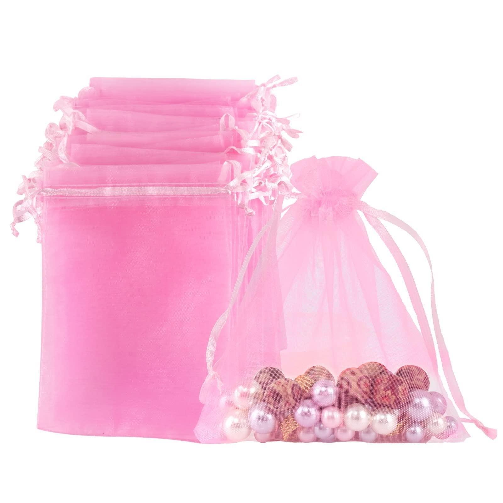 ST4U Organza Bags 50pcs Small Jewelry Pouches Gift Bags Drawstring Bags Mesh Sachet Bags for Wedding Favour Party Gift Candy Packing