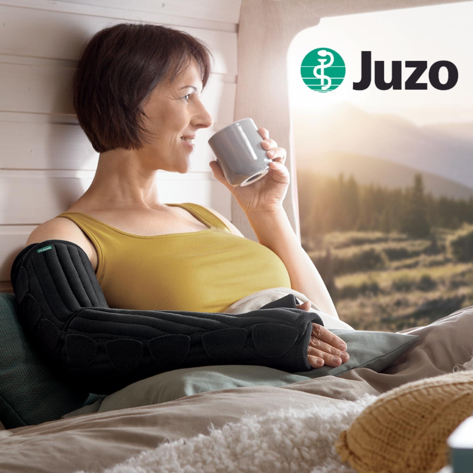 Juzo Juzo Night Compression Arm Sleeve | Arm Sleeves for Men/ Women for Mild to Severe Lymphedema & Lipo-Lymphedema | Thumb Guard, Optional Outer Sleeve & Removable Fasteners | Small (2), Right, Long