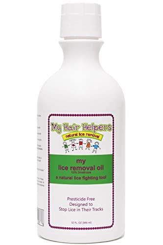 MY HAIR HELPERS NATURAL LICE REMOVAL My Hair Helpers Dimethicone Oil for Head Lice | Kid-Safe | Addresses Louse and Nits, 32 fl Ounces | for 3-5 People