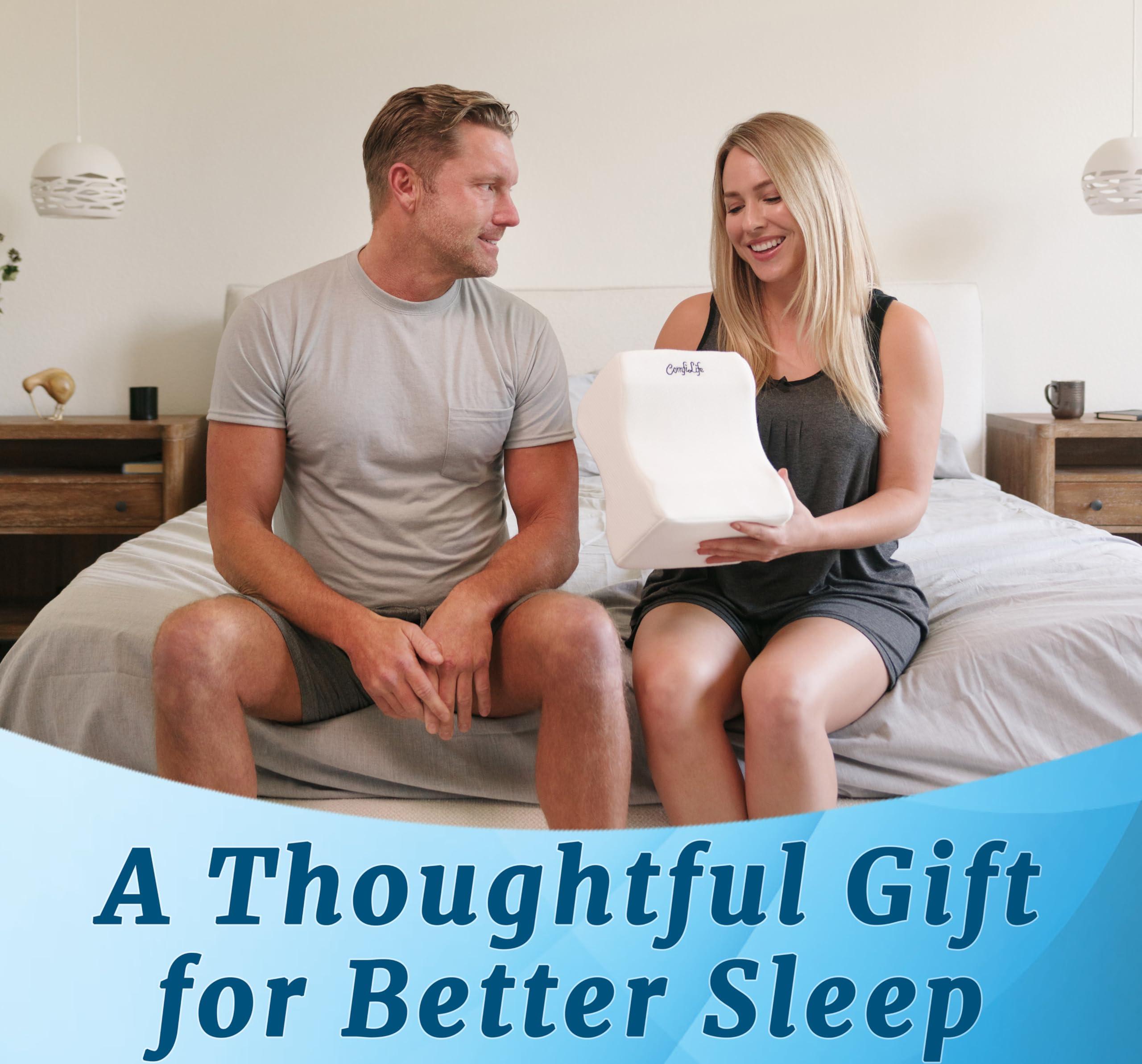 ComfiLife ComfiLife Orthopedic Knee and Leg Pillow for Side Sleepers Sleeping - 100% Memory Foam for Back Pain, Hip Pain Relief