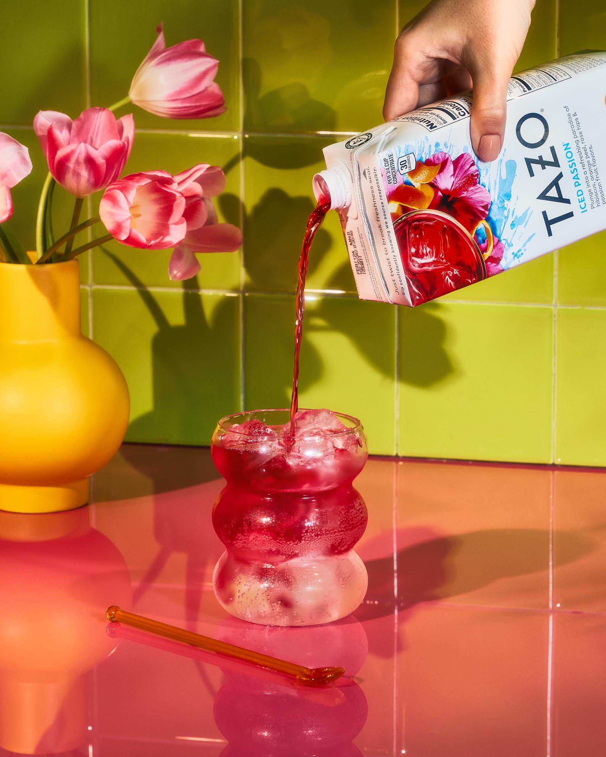 TAZO Tazo Concentrate For a Refreshing Cup of Tea Iced Passion Served Iced, Caffeine Free 32 oz