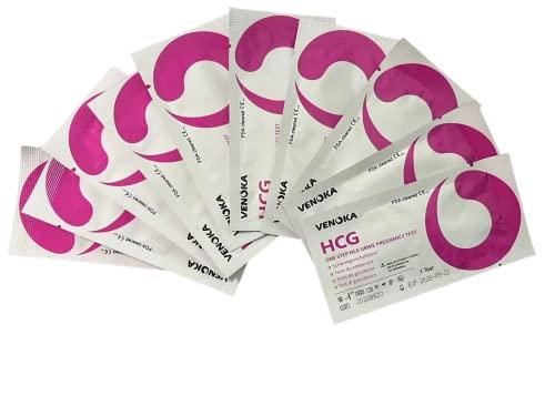 venoka 10 x Early Pregancy Test Strips, Super Sensitivity 10 MIU/mL