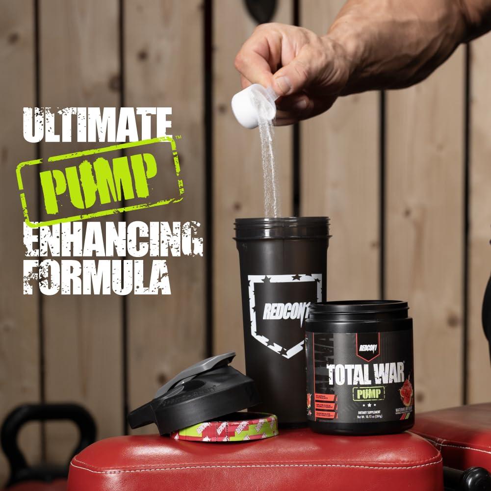 REDCON1 REDCON1 Non Stim & Caffeine Free Pre Workout Powder for Women & Men - Total War Pump - with L-Citrulline, Beta Alanine & More - Workout at Any Time of Day - Plum Fusion (10.79 oz)