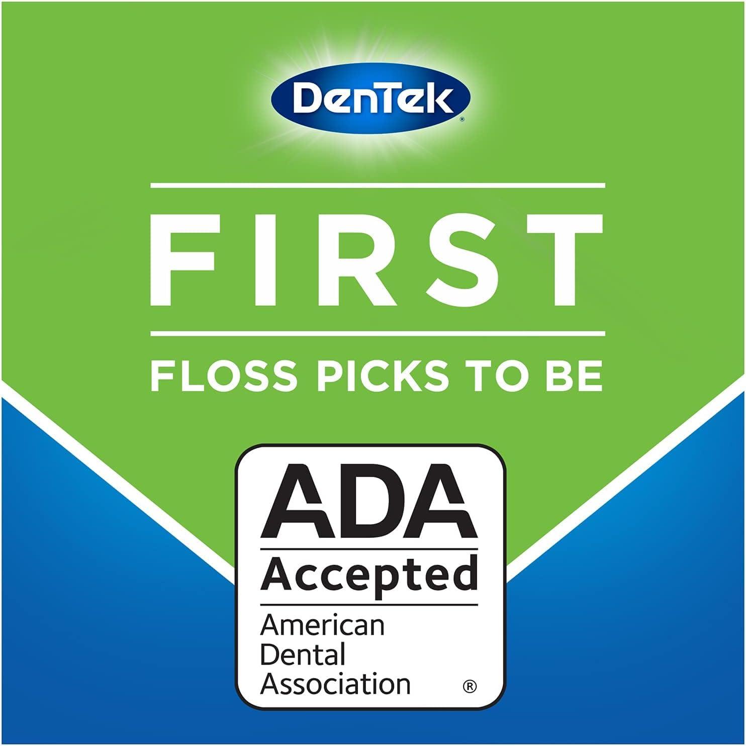 DenTek DenTek Triple Clean Advanced Clean Floss Picks, No Break & No Shred Floss, 90 Count, (Pack of 1)