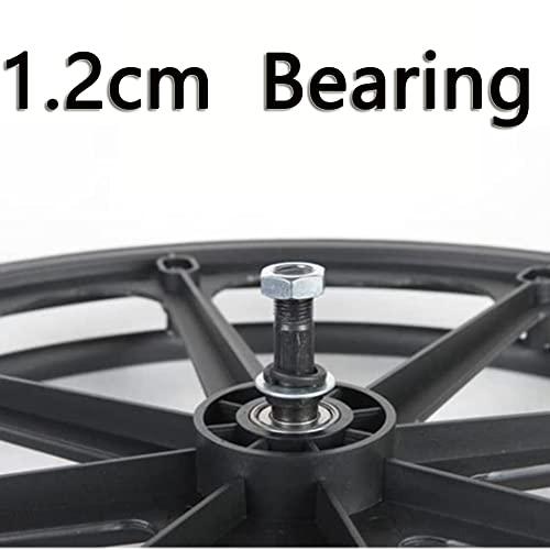 DIBAKO DIBAKO 24Inch 1 Pair Wheelchair Rear Wheel 24 1 3/8 Wheelchair Wheel Replacement, Solid Polyurethane Tires, Replacement Wheels for Wheelchairs, with Bearings and Handrim (Size : A)