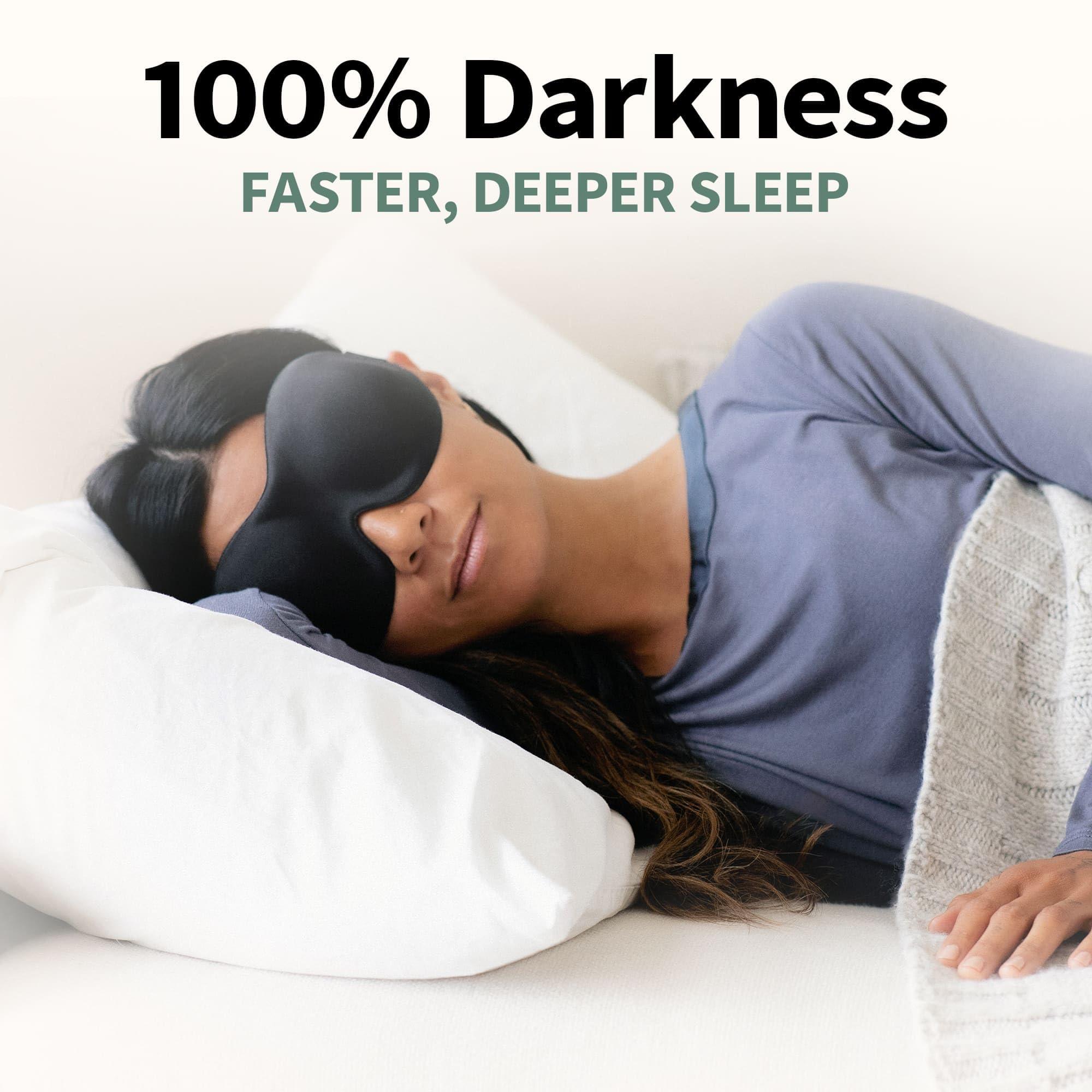 Nidra Nidra Sleep Mask for Men Women - Brown, 3D Blackout Sleeping Mask, Contoured for Lash Extensions, Side Sleepers Eye Cover, Zero Eye Pressure, Travel Eye Shades, Night Blindfolded for Deep Sleep
