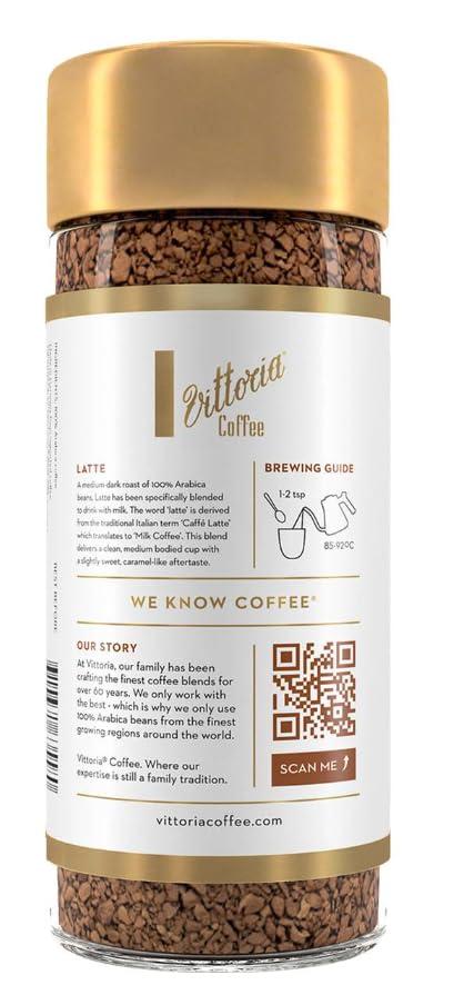 Vittoria Vittoria Freeze Dried Instant Coffee 100g (Latte)
