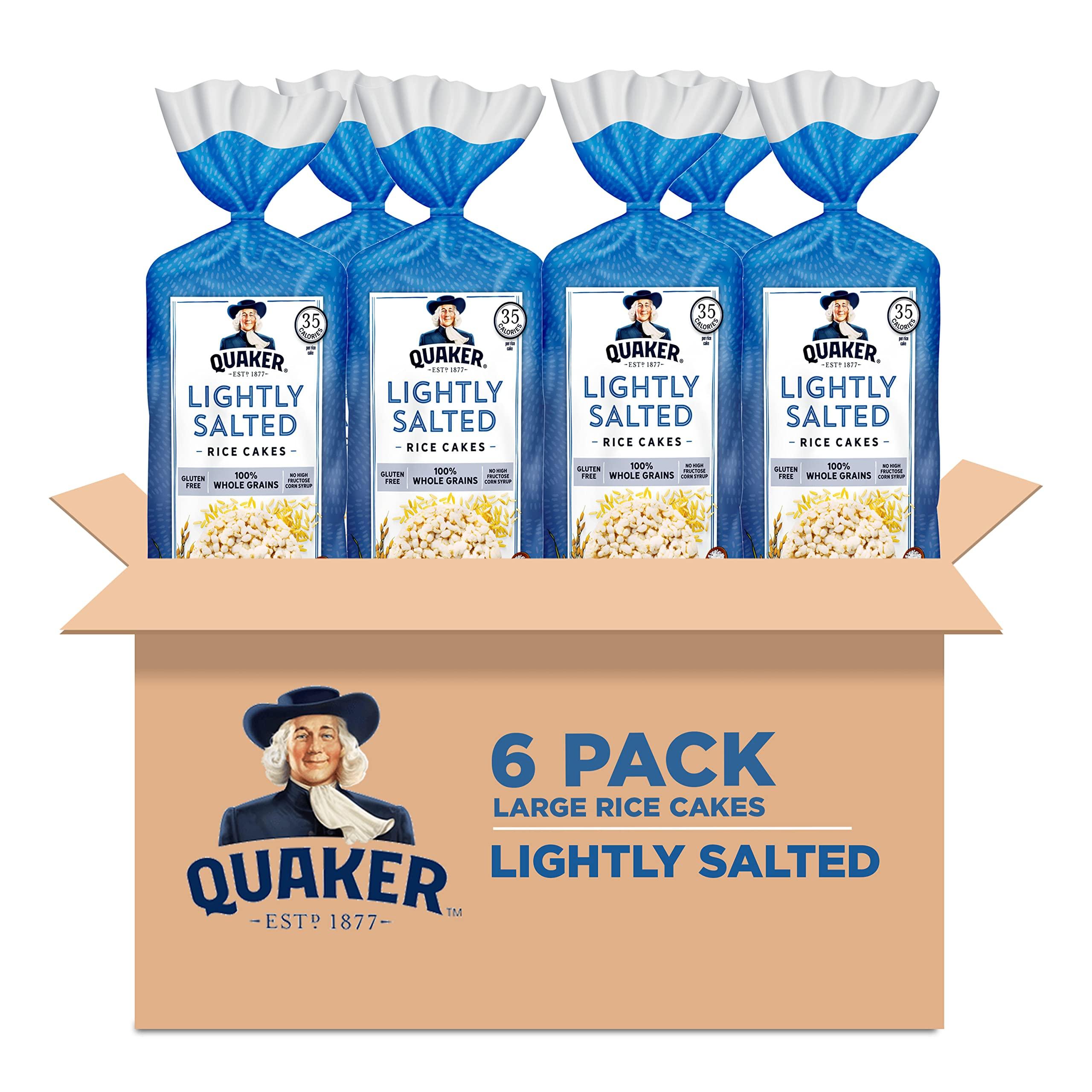 Quaker Quaker Large Rice Cakes, Lightly Salted, Pack of 6