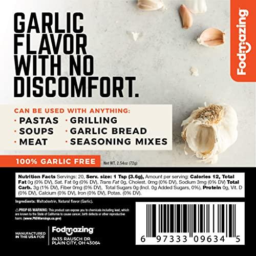 Fodmazing Fodmazing Garlic Replacer Substitute, Low FodMap Garlic Replacement, IBS Friendly, Non-GMO, Fat-Free, Great for Meals and Snacks (20 Servings)