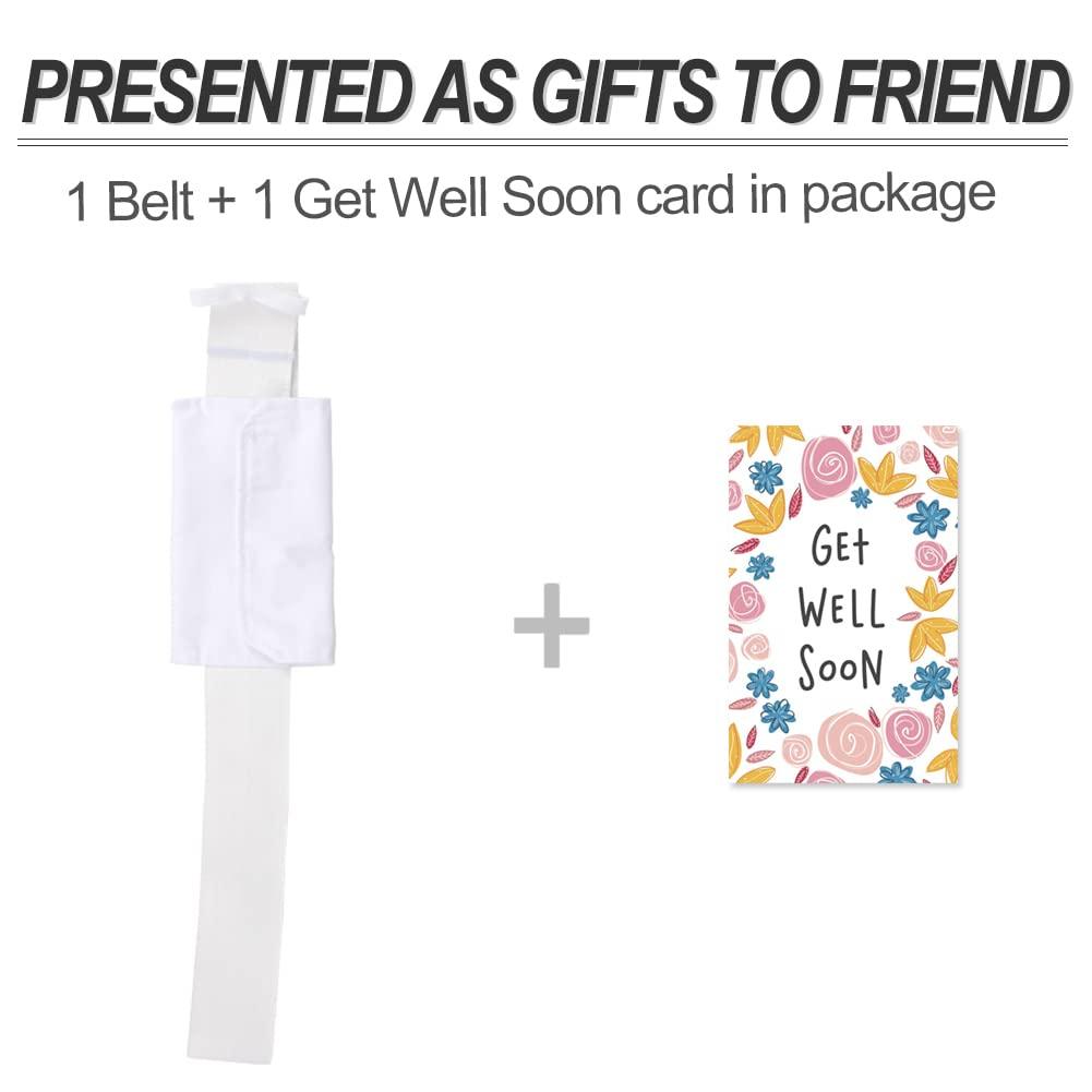 Hola Health Feeding Tube Belt Peg Tube Holder PD Catheter Belt Pouch Peritoneal Dialysis Accessories G-Tube J Feeding Tube Supplies for Women Men, White Medium(27-39 inch)