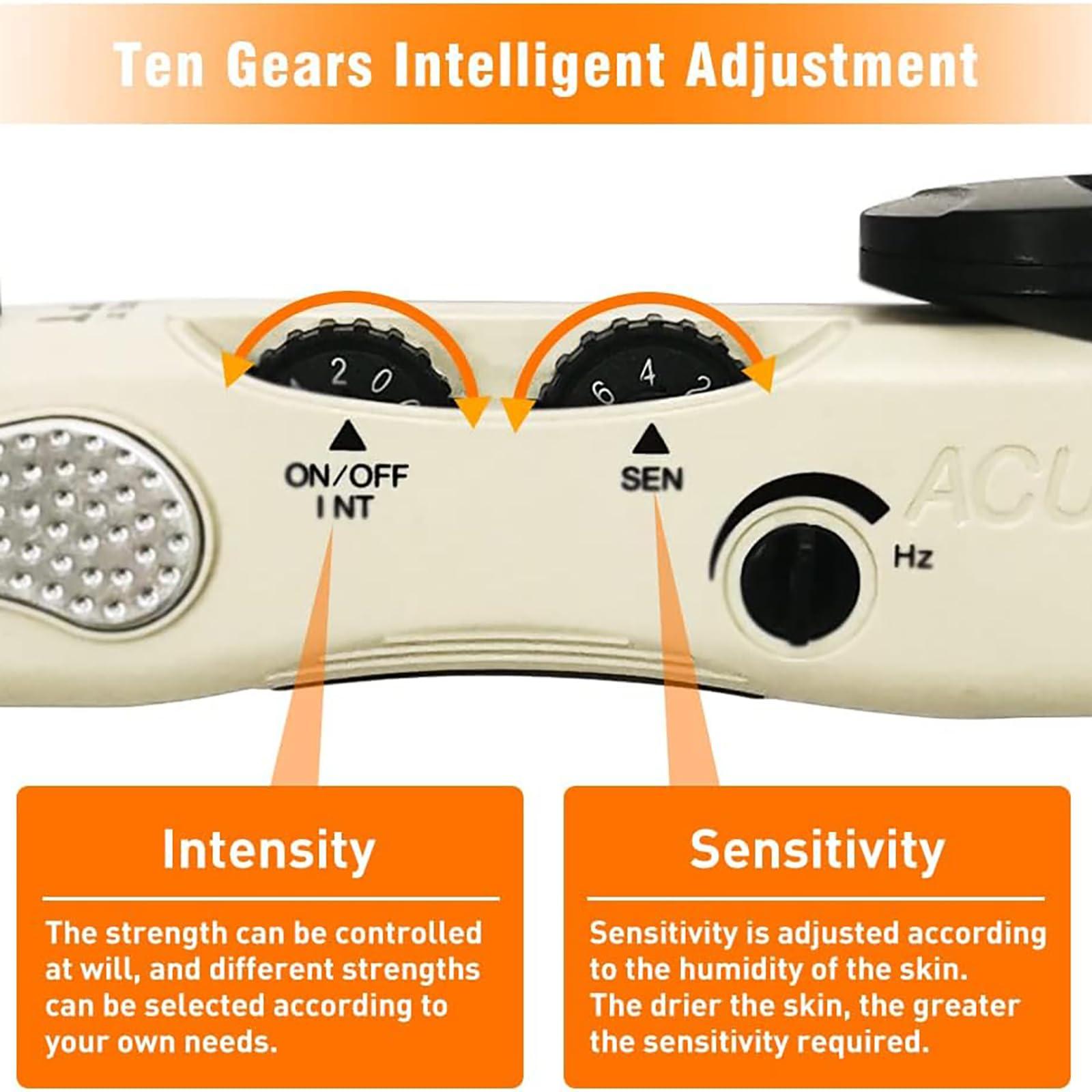 GGFSSQ Electronic Acupuncture Pen - Acupressure Pen - Electric Acupuncture Pointer, Massage Pen, Rechargable, Find Acupoints Automatically with 3 Massage Heads