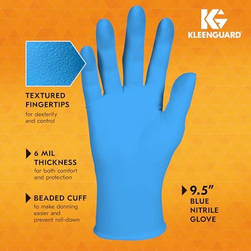 KLEENGUARD Kleenguard G10 2Pro Blue Nitrile Gloves (54423), 6 Mil, Ambidextrous, Touchscreen Compatible, L (100 Gloves/Box)
