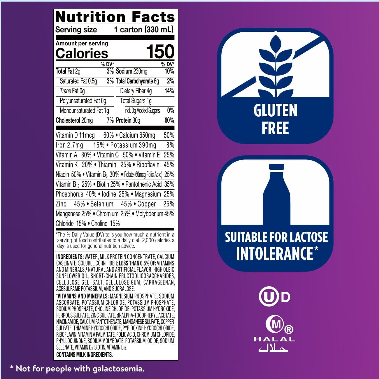 Ensure Ensure Max Protein Shake | French Vanilla | Meal Supplement Shake | Ready to Drink | 30g Protein for Muscle Building | 1g Sugar, 4g Fiber | 11 fl oz - 12 Pack