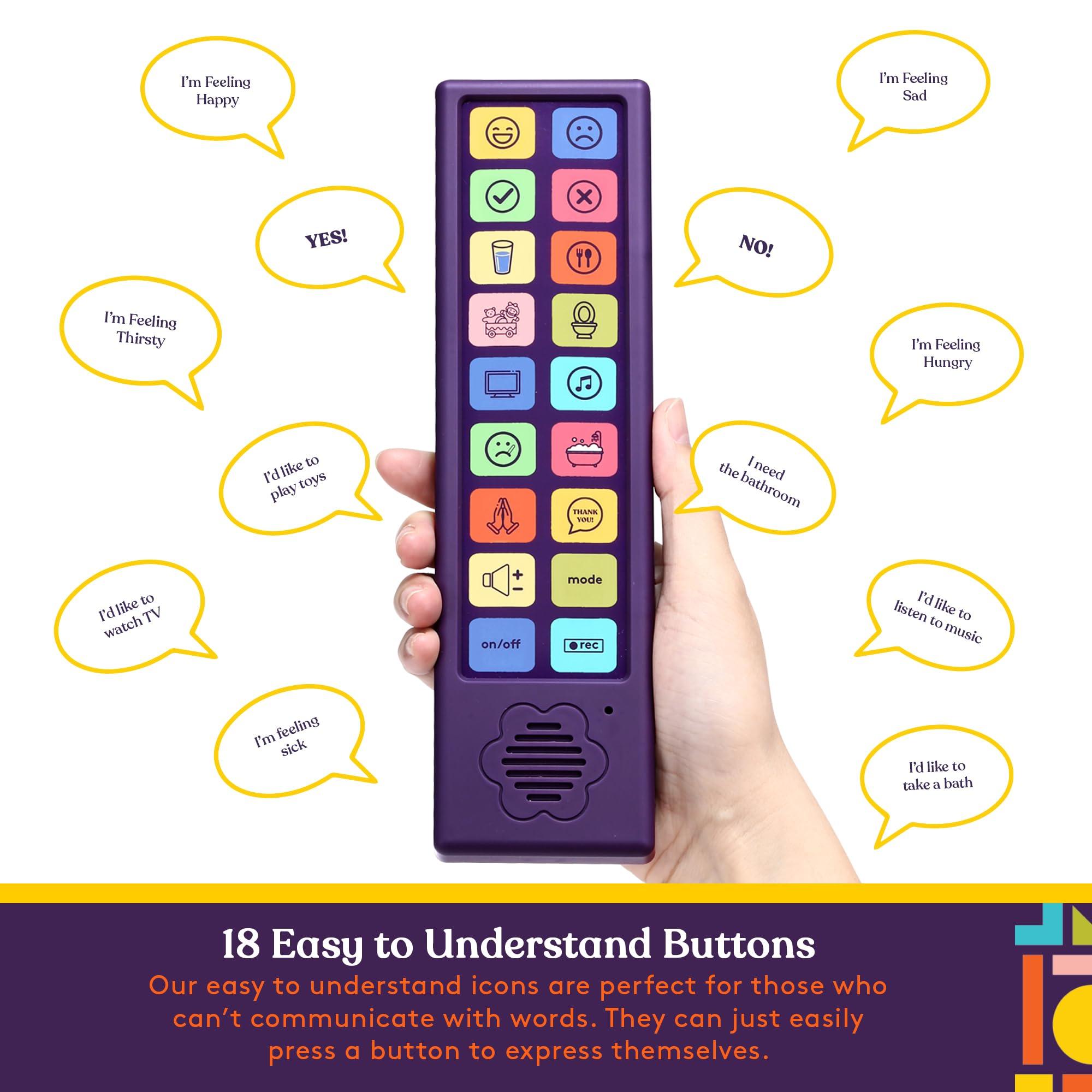 Special Supplies Special Supplies AAC Communication Device for Speech Therapy, Talker Buddy Communication Device for Non Verbal Kids & Adults, Autism Talking Aids for Home or School, Travel Bag, Recording Option