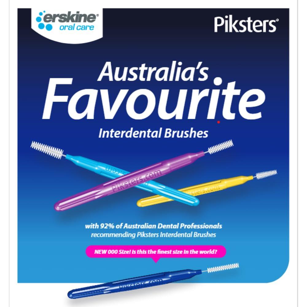 Piksters Piksters Interdental Brushes, 40 pk, Size 5, Interdental Tooth Brush for Large Gaps, Gum Soft Bristles for Plaque Removal, Safe for Braces
