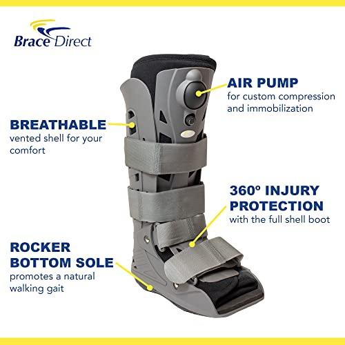 Brace Direct Brace Direct Tall Air CAM Walker Boot - Orthopedic Full Shell Air Cast Walking Boot - for Broken Foot, Sprained Ankle, Fractures, Achilles Recovery - For women and Men