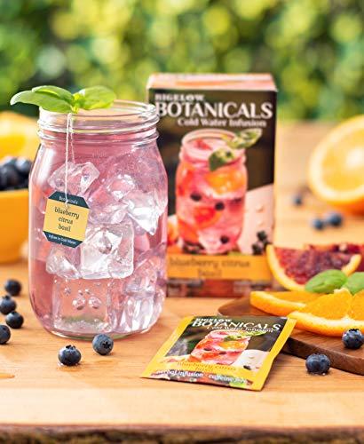 Bigelow Tea Bigelow Botanicals Cold Water Infusion Blueberry Citrus Basil Tea Bags 18 Count Box (Pack of 3), Herbal Infusion, Caffeine Free, 54 Tea Bags Total