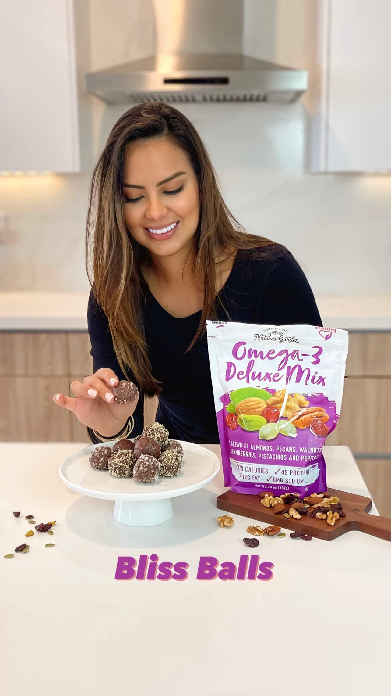 Nature's Garden Nature's Garden Omega 3 Deluxe Mix - Healthy Trail Mix, Power Up Mega Omega Trail Mix Nuts, Heart Healthy, Gluten Free, Cholesterol Free, Sodium Free, No Artificial Ingredients - 40 Oz Bag