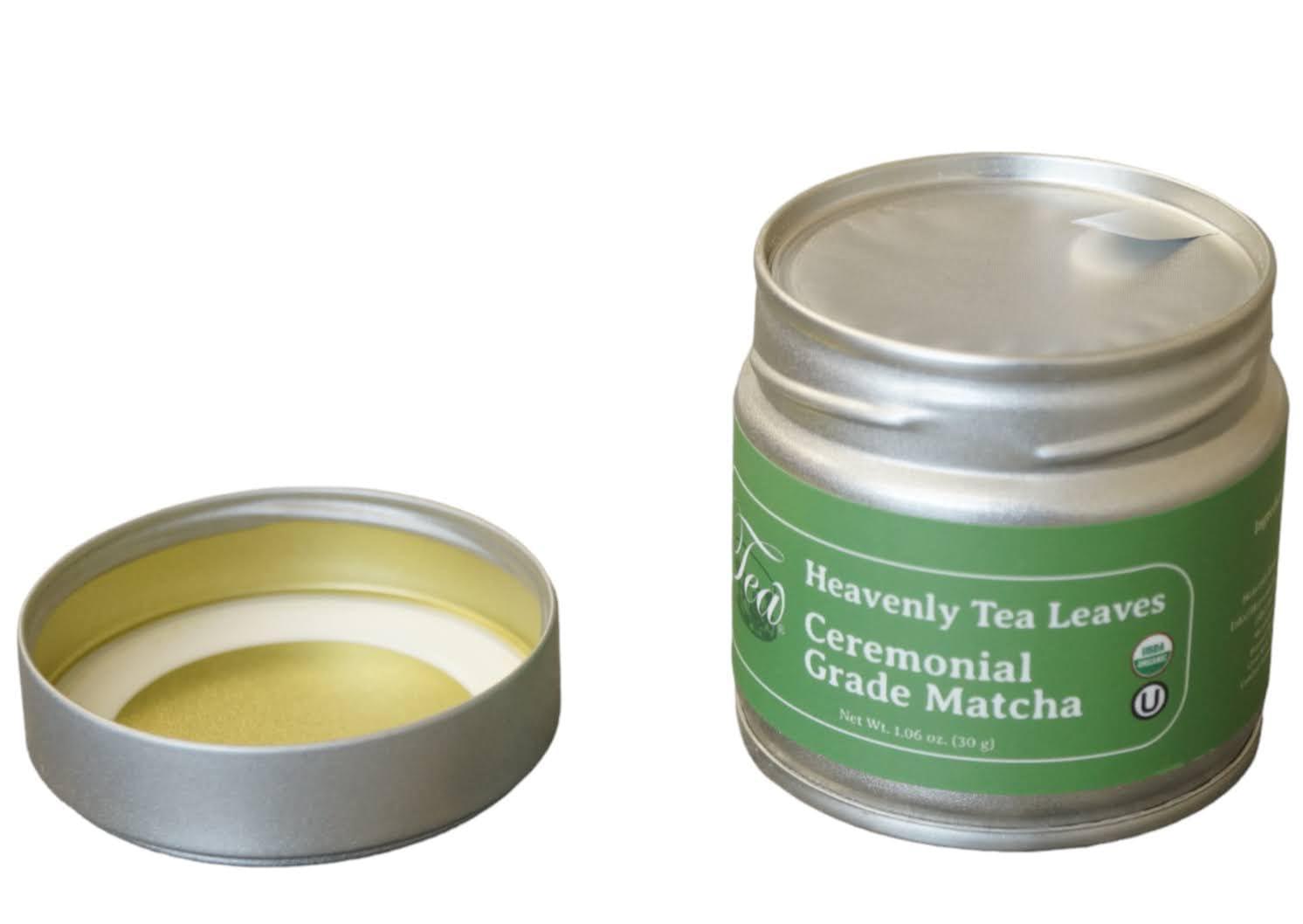 Heavenly Tea Leaves Heavenly Tea Leaves Organic Ceremonial Grade UJI Matcha Green Tea Powder, 30 g Tin - Premium High Grade Japanese Green Tea, Authentic, Sugar Free
