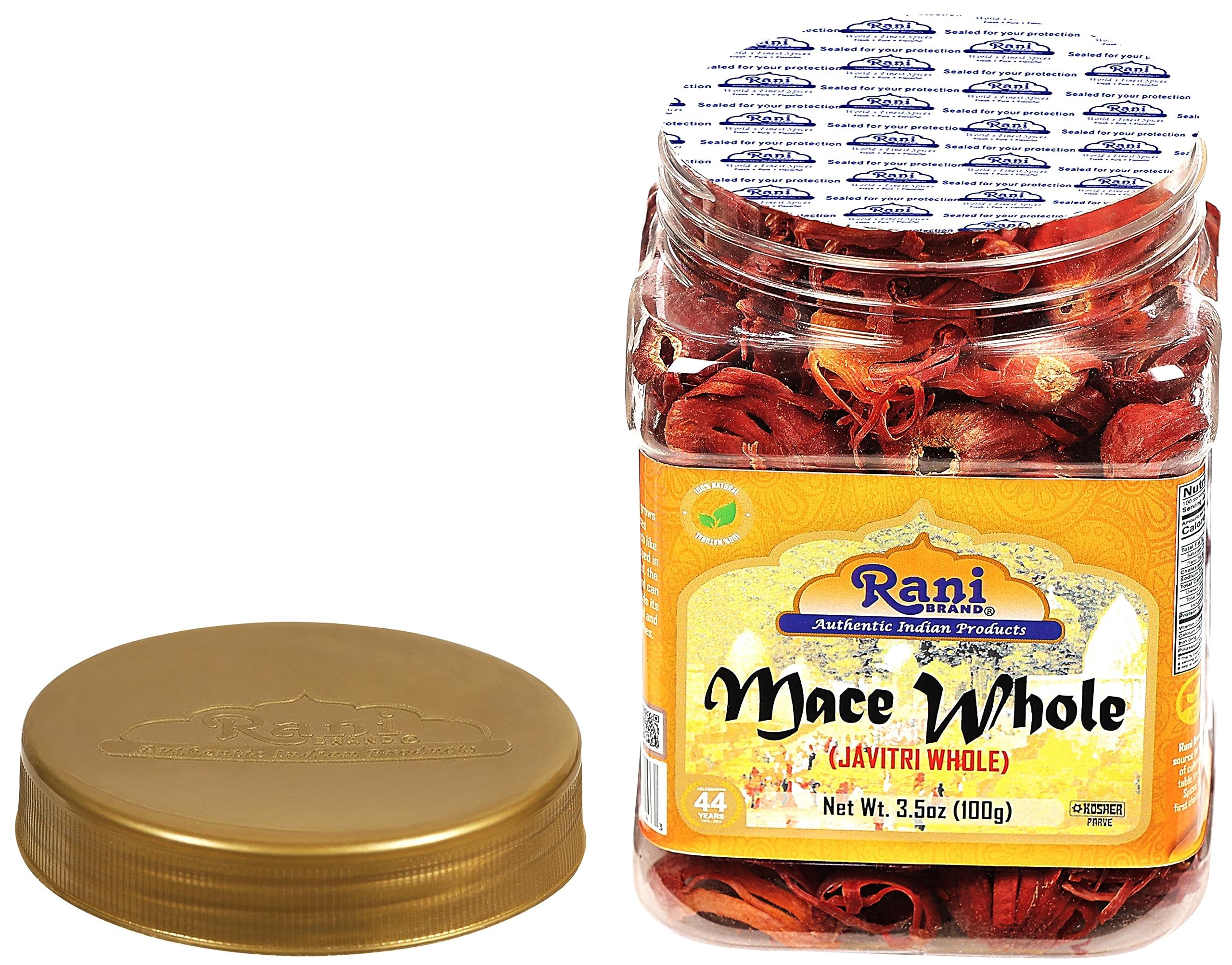 Rani Brand Authentic Indian Products Rani Mace Whole (Javathri), Spice 3.5oz (100g) PET Jar ~ All Natural | Vegan | Gluten Friendly | NON-GMO | Kosher | Indian Origin