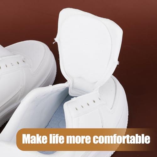 salbsever 9 Pairs Felt Tongue Pads Shoe Tongue Pads Cushion Inserts for Shoes Cushion for Shoes Adhesive Tongue Pads Self-Adhesive Heel Grips Non Slip Tongue Cushion Inserts Felt Shoe Pads for Men Women Unisex