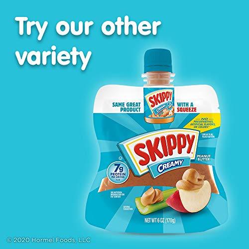 SKIPPY SKIPPY Squeeze Natural Creamy Peanut Butter, 6 Ounce (Pack of 6)