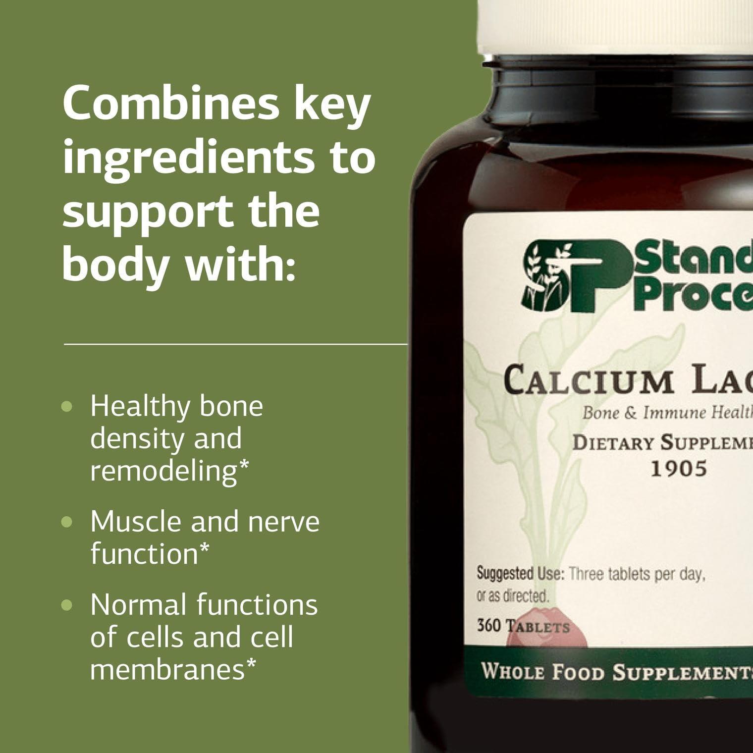 Standard Process Inc. Standard Process Calcium Lactate - Immune Support and Bone Strength - Bone Health and Muscle Supplement with Magnesium and Calcium - 360 Tablets