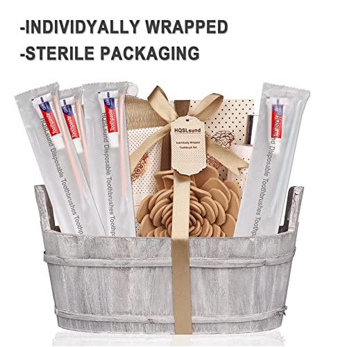 HQSLsund HQSLsund 30 Pack Disposable Toothbrushes with Toothpaste, Individually Wrapped Disposable Toothbrushes Bulk Toothbrushes Soft Bristle Manual Disposable Travel Toothbrush Kit