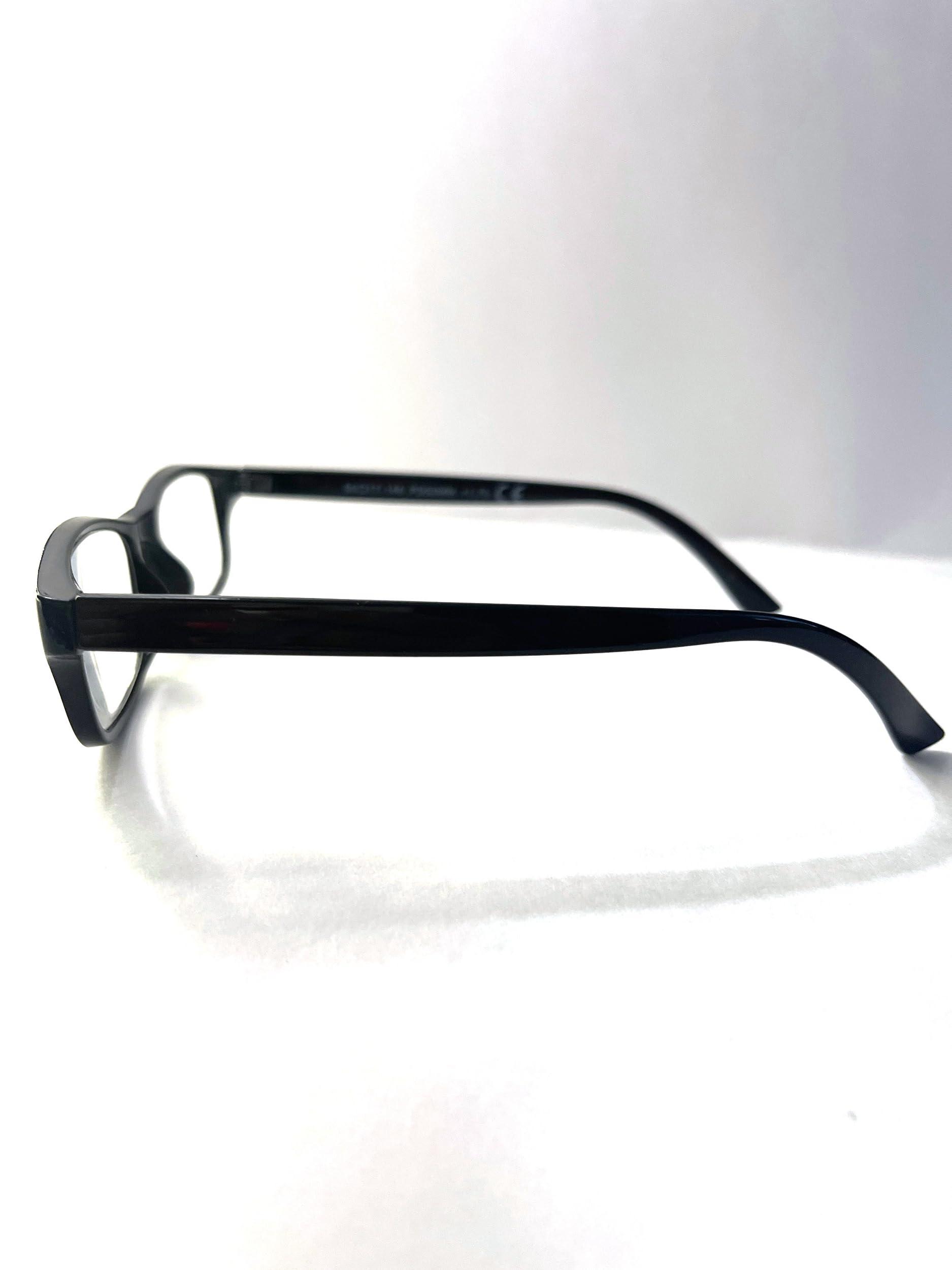 Foster Grant Foster Grant Spare Pair Reading Glasses Carter. Rectangular Solid Black. +1.75