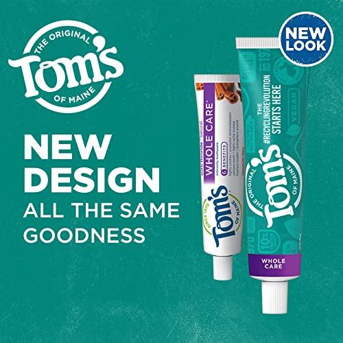 Tom's of Maine Tom's of Maine Whole Care Natural Toothpaste with Fluoride, Cinnamon Clove, 4.0 oz. 3-Pack (Packaging May Vary)