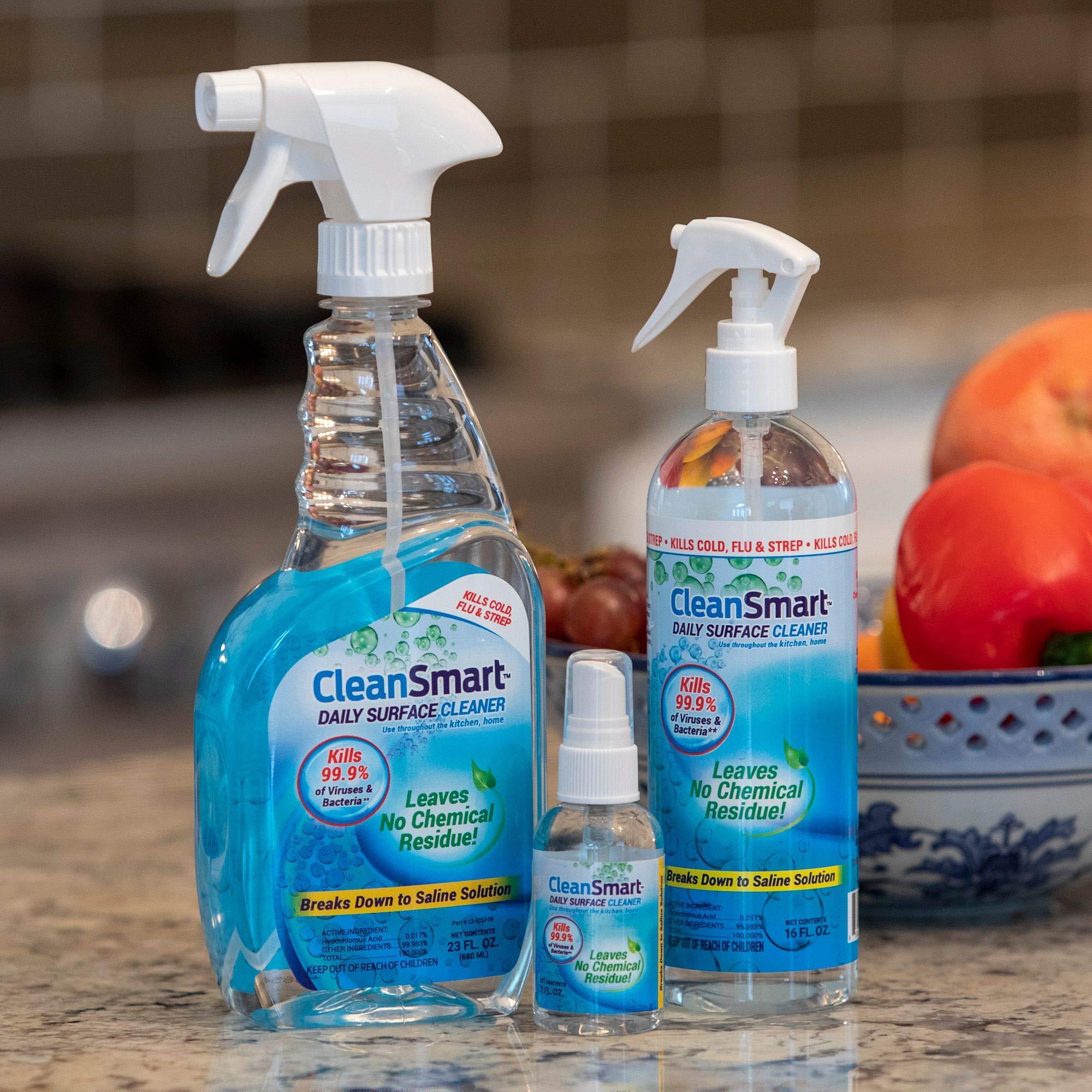 CleanSmart CleanSmart To Go Disinfectant Kills 99.9% of Viruses, TSA-Approved for Safe Travel, 2 oz Bottle (Pack of 3)