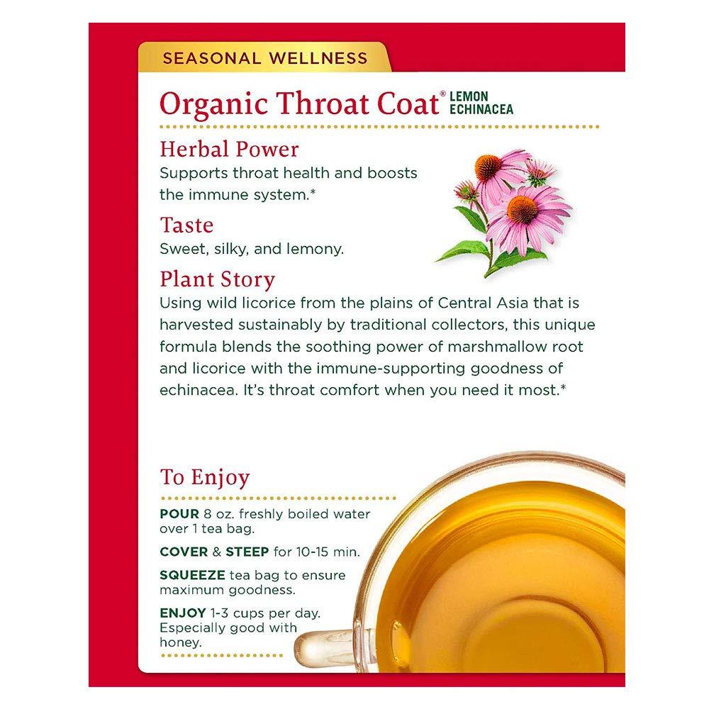 Traditional Medicinals Traditional Medicinals Organic Lemon Echinacea Throat Coat Herbal Tea - 16 Tea Bags