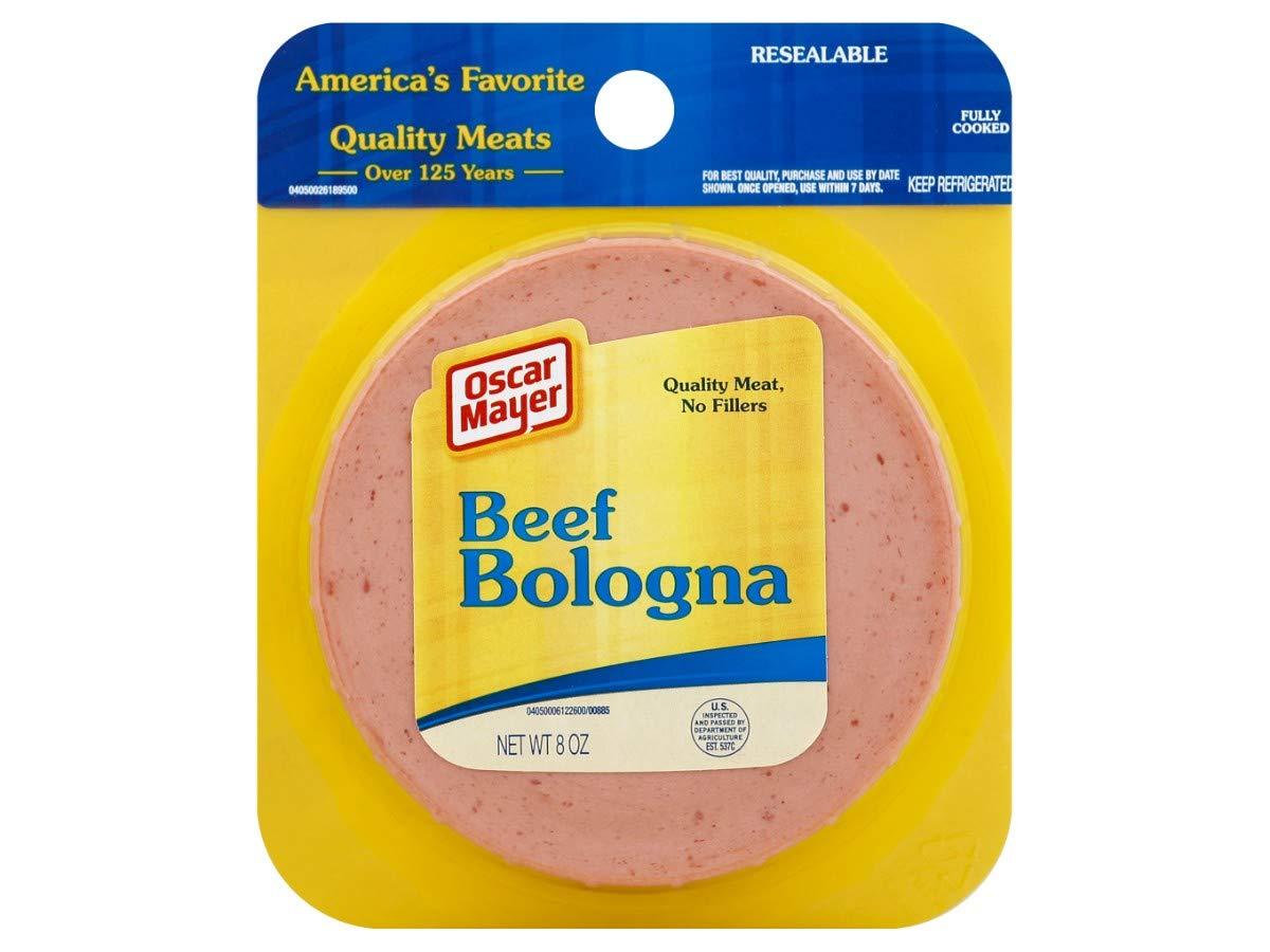 Oscar Mayer Kraft Oscar Mayer Sliced Beef Bologna, 8 Ounce -- 12 per case.