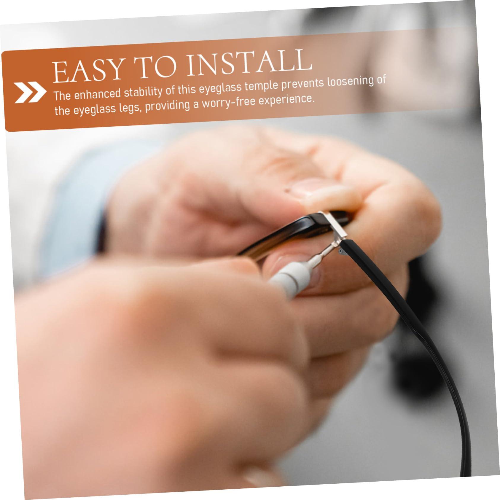 SEWOART SEWOART 1 Pair Glasses Accessories Replacement Glasses Holder Glasses Leg Sunglasses Man Screwdriver Glasses Temple Covers Chain Glasses Cleaning Cloth Car Watch Repair Kit Arm Black Metal