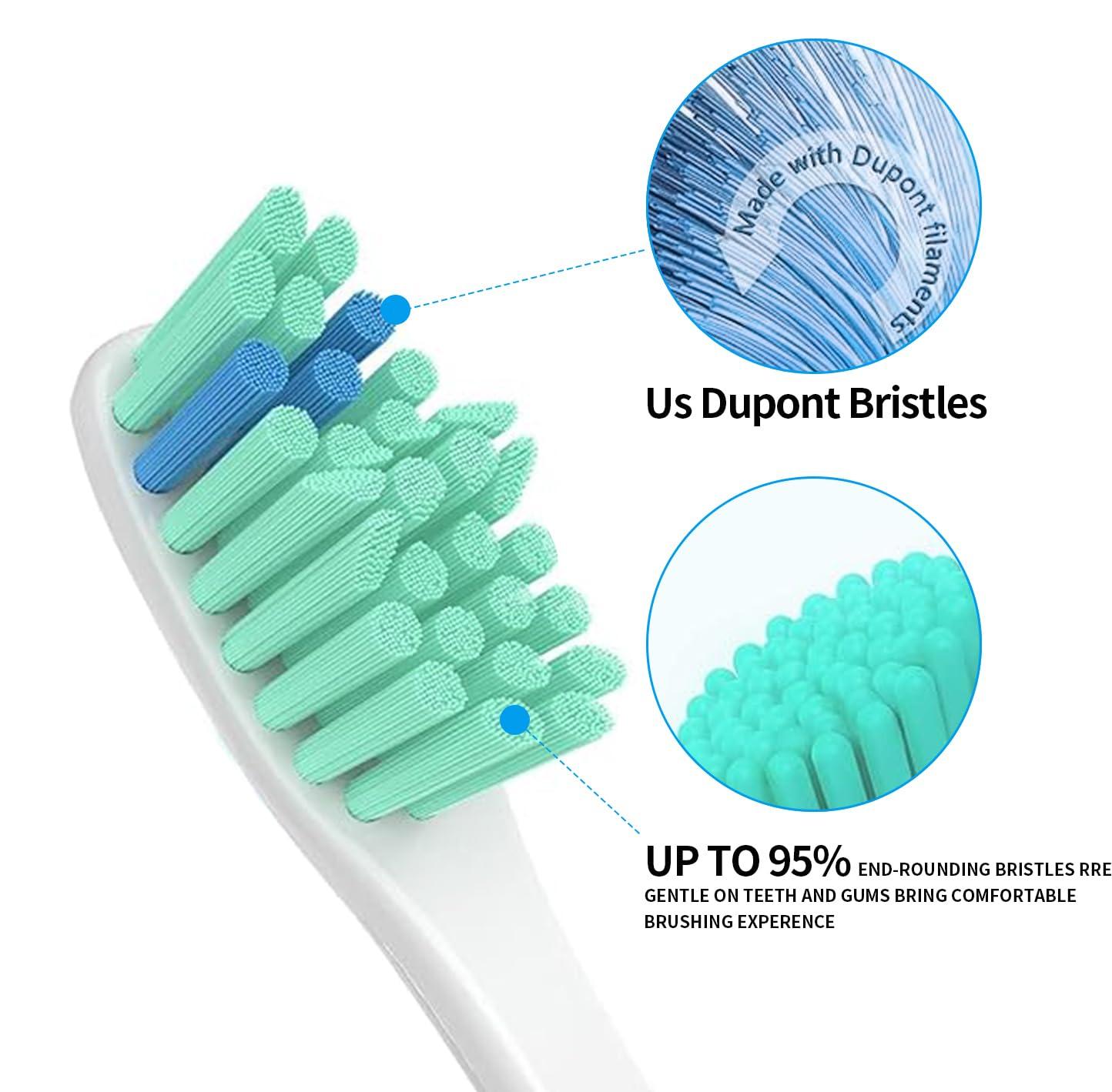 Heepim Replacement Toothbrush Heads for Philips Sonicare Electric Toothbrush, Replacement Brush Heads Compatible with Philips Sonicare Electric Toothbrush, 6Pack