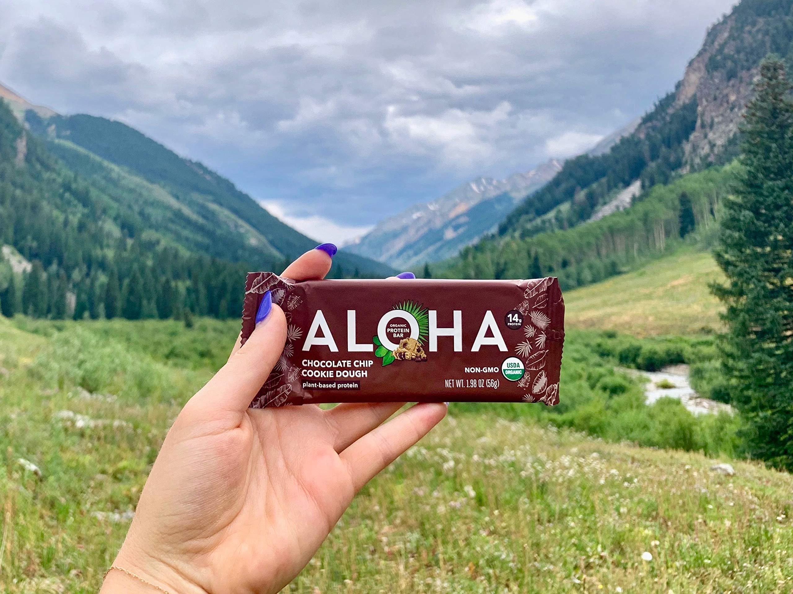 ALOHA ALOHA Organic Plant-Based Protein bar, Chocolate Chip Cookie Dough, 1.98 Oz