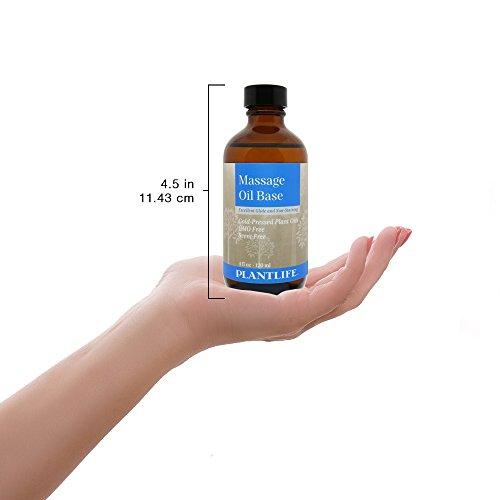 Plantlife Plantlife Massage Oil Base Carrier Oil - Cold Pressed, Non-GMO, and Gluten Free Carrier Oils - for Skin, Hair, and Personal Care - 4 oz