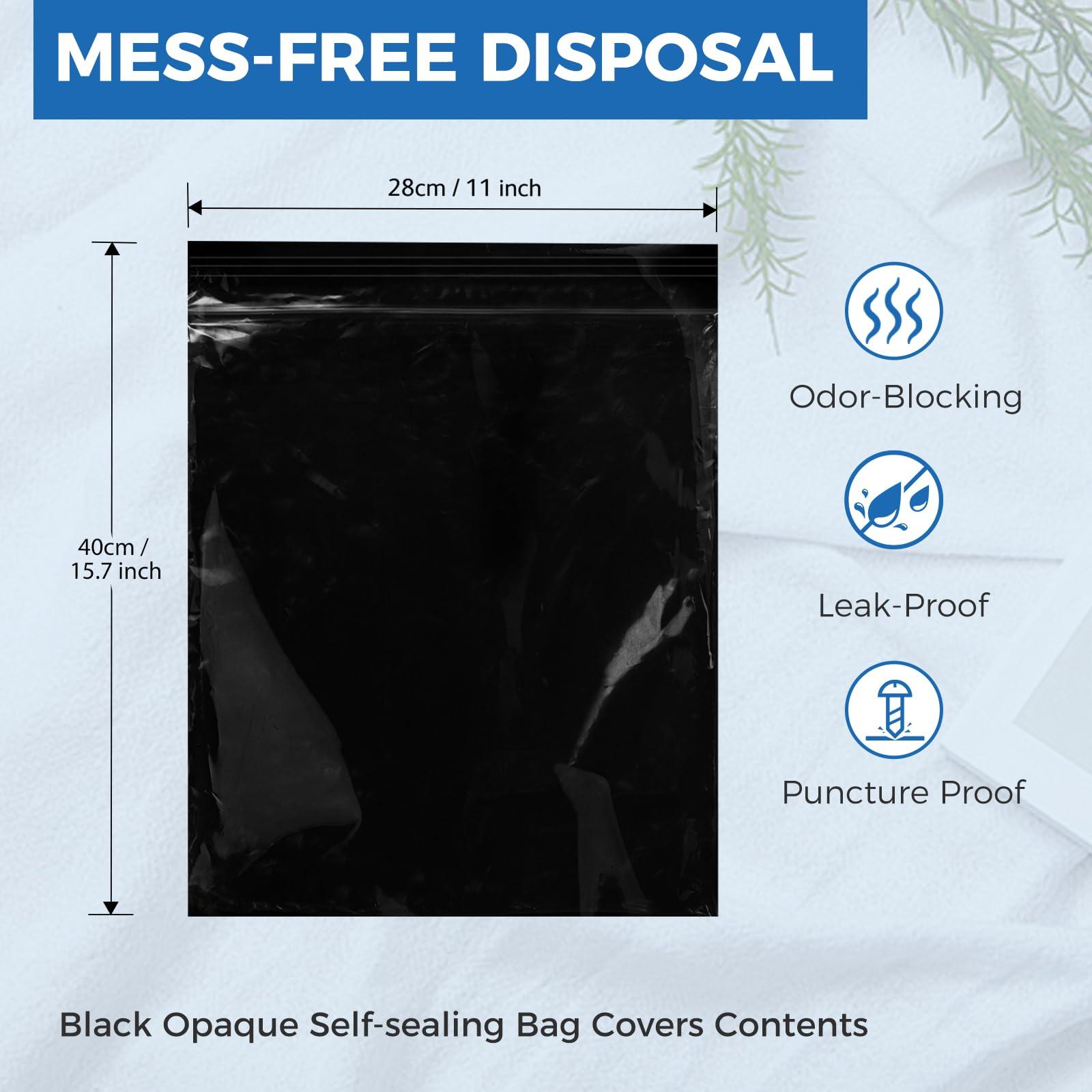 Heagimed Ostomy Pouch Disposal Bags, Seal-N-Toss Ostomy Disposal System, High Sealing/Prevents Odours/No Mess/Eco-Friendly Disposal Bags for Colostomy Bags, Nappies, Incontinence Pads - 100 Pack
