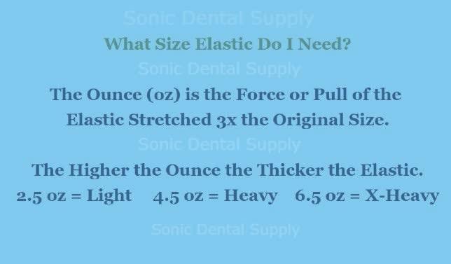 Sonic Dental Supply 3/8 Inch Orthodontic Elastic Rubber Bands - 100 Pack - Clear Latex Free, Heavy 4.5 Ounce Small Rubberbands, Braces, Dreadlocks Hair Braids , Tooth Gap, Packaging, Crafts - Sonic Dental Supply - Made in USA