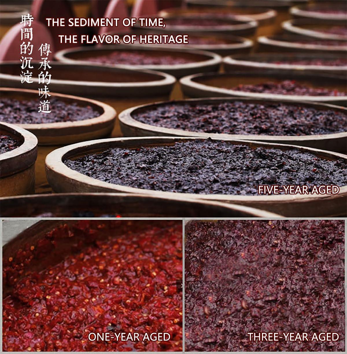 Leshan Tuzhu condiment Co., Ltd. (THREE-YEAR AGED) Sichuan Broad Bean Paste 15.87oz/450g, Premium Chinese Pixian Doubanjiang Chili Paste - ORIGINAL IMPORTED from China