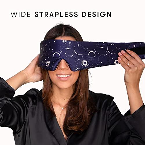 Drowsy DROWSY Silk Sleep Mask. Face-Hugging, Padded Silk Cocoon for Luxury Sleep in Total Darkness. (Cosmic Energy)