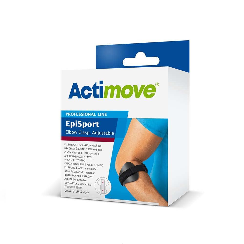 Actimove Actimove Professional EpiSport Epicondylitis Clasp for Men/Women | Tennis Elbow Strap Tendonitis Arm Band, Counterforce Brace & Elbow Band for Bursitis, Tendon Pain Relief, Black, X-Large