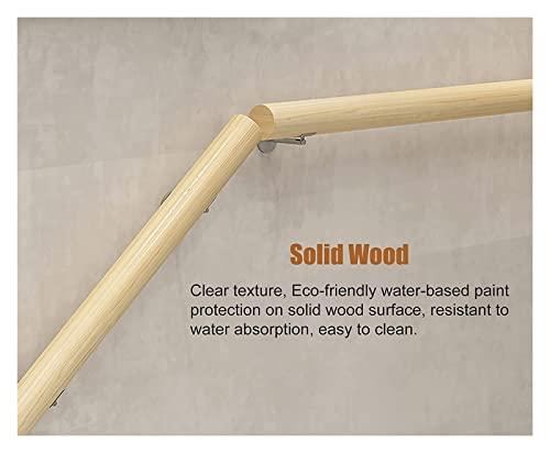 ALDEPO ALDEPO Grab Bars Wooden Stair Handrails with Fittings, Elderly/Disabled Non-Slip Banister Handrail, Wall/Indoors/Attic/Kindergarten Decor Grab Bar, Safety Stair Rail/5M (Color : 6m)