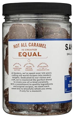 Sanders Sanders Milk Chocolate Sea Salt Caramels, Kosher, 18 Ounce (Pack of 6)