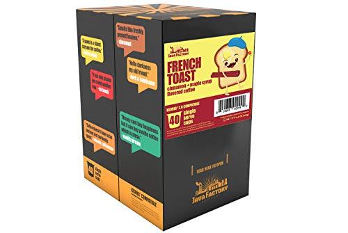 Java Factory Java Factory Coffee Pods Cinnamon and Maple Flavored Coffee for Keurig K Cup Brewers, French Toast, 40 Count