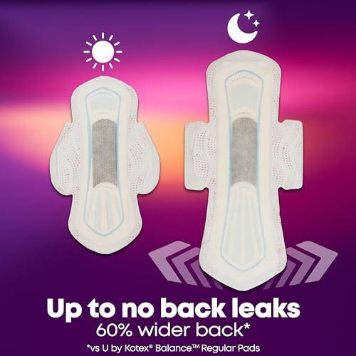 U by Kotex U by Kotex Balance Ultra Thin Overnight Pads with Wings, 78 Count (6 Packs of 13) (Packaging May Vary)