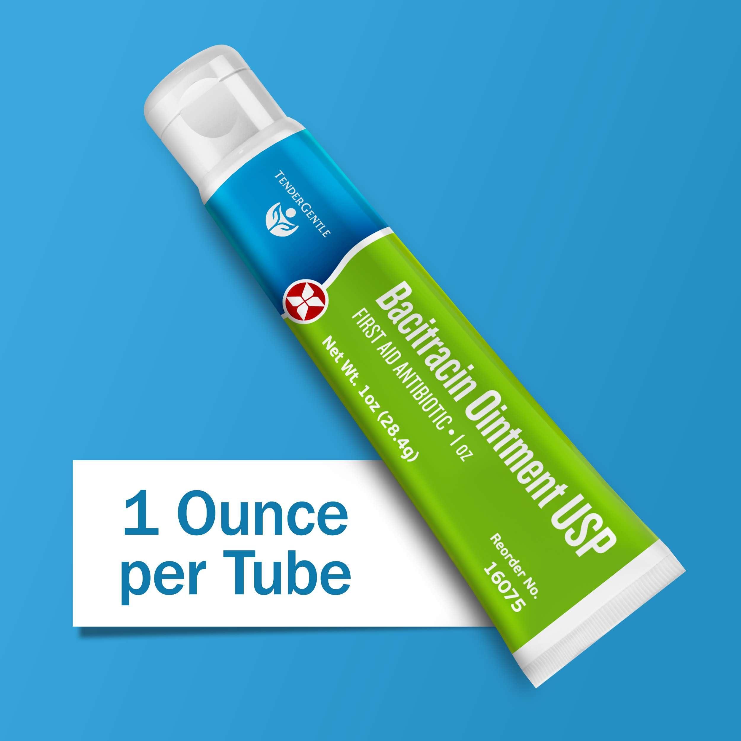 TenderGentle Bacitracin Antibiotic Ointment USP - 1 oz Topical Antibiotic First Aid Ointment - Helps Prevent Infection in Minor Cuts, Scrapes, and Burns