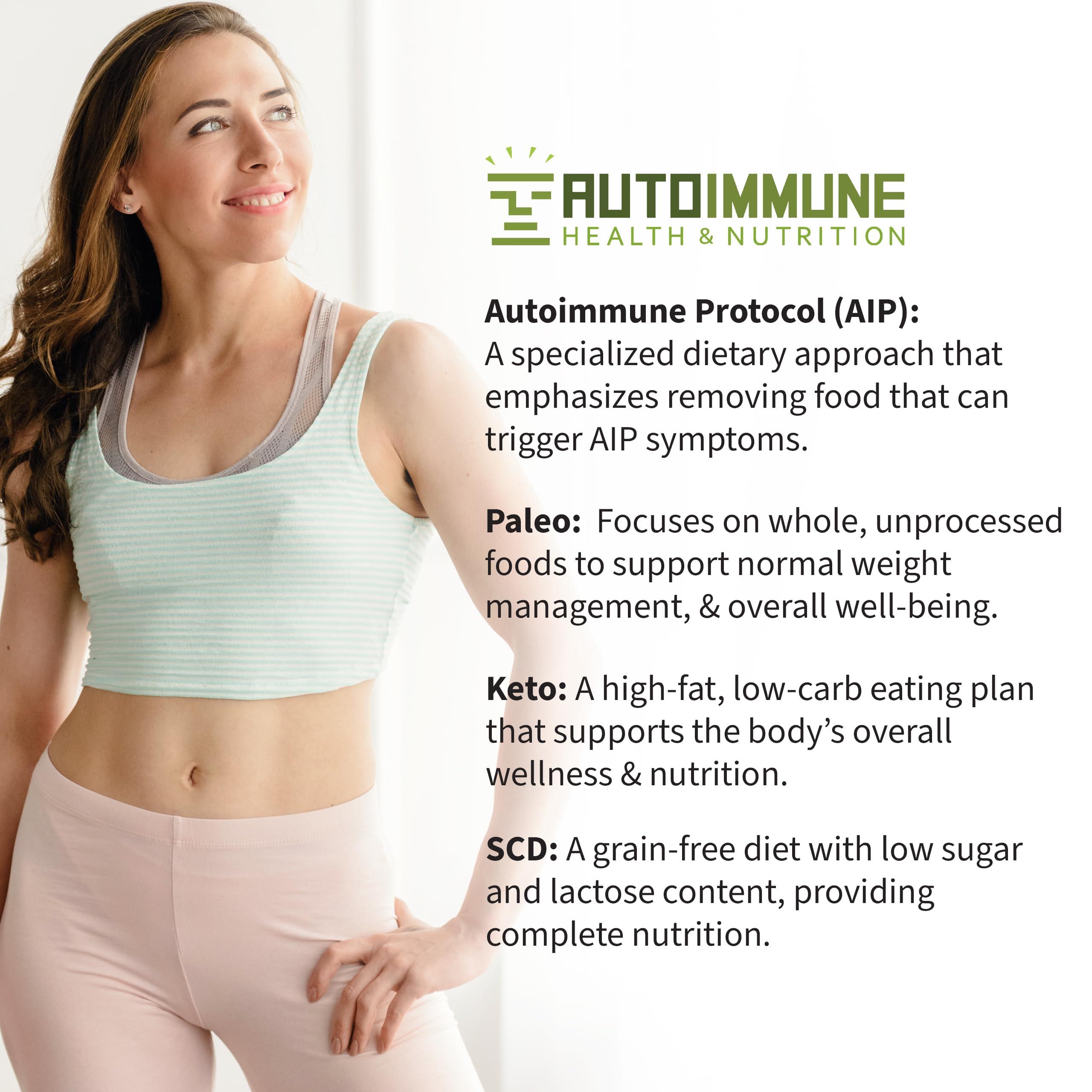 AUTOIMMUNE HEALTH & NUTRITION Paleo Perfection Double Chocolate Grass Fed Beef Collagen Protein Powder without Stevia - Paleo, Keto, SCD, AIP Protein Powder w/ Apple Fiber, Carrot, Broccoli - 300g Protein Powder & Superfood Blend